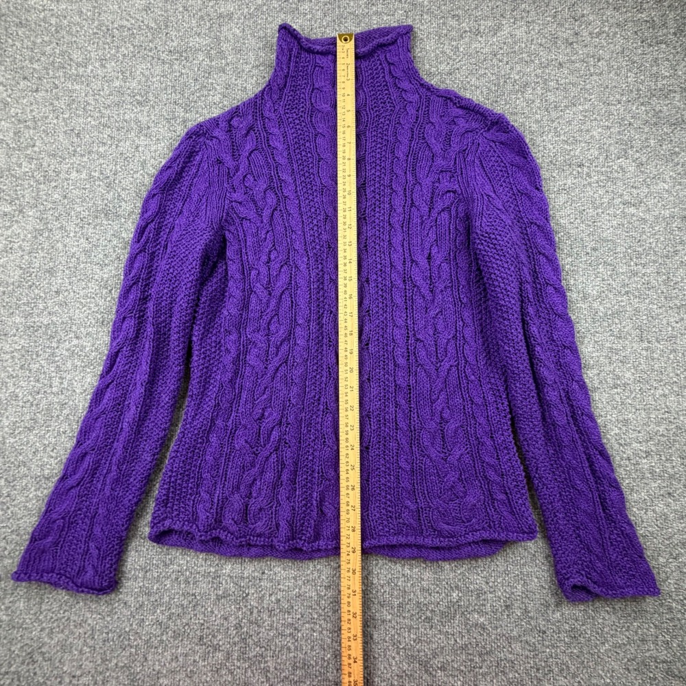 Lauren Ralph Lauren Cable Knit Mock Neck Turtleneck Knit Sweater Size L - Picture 5 of 10